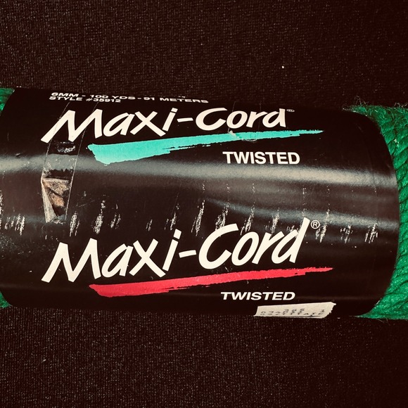 Maxi Cord 6mm 100 Yds Green Polypropylene Twisted Cord Style 35912 - Picture 5 of 8